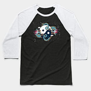 Ying And Yang Dragons Baseball T-Shirt